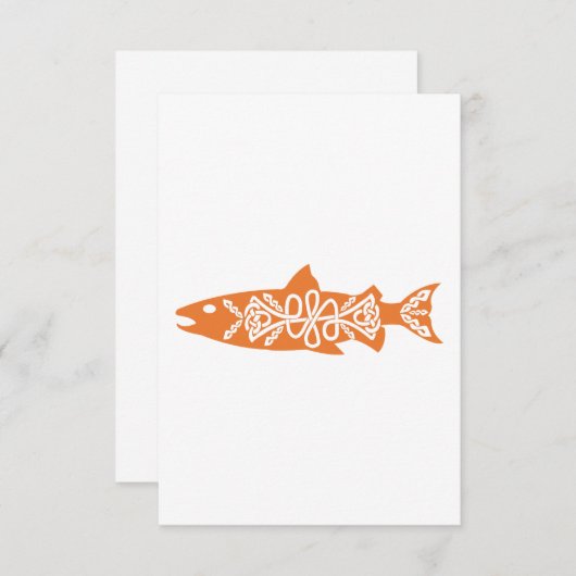 Celtic Symbol Lachs Salmons Fish Ocean Geschenkide Save The Date (Vorne/Hinten)