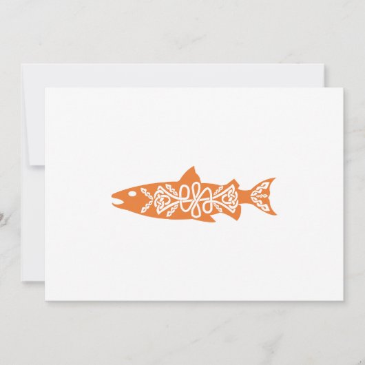 Celtic Symbol Lachs Salmons Fish Ocean Geschenkide Save The Date (Vorderseite)