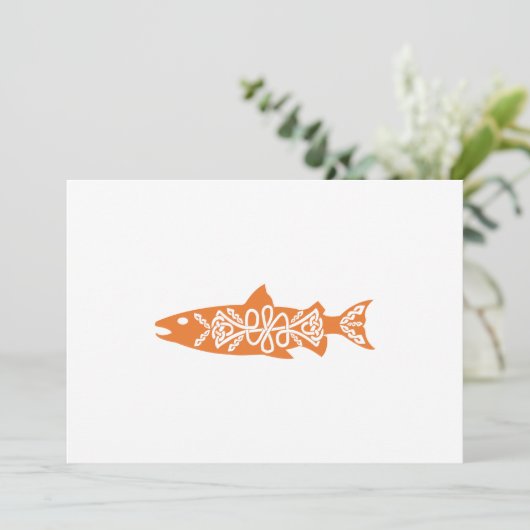 Celtic Symbol Lachs Salmons Fish Ocean Geschenkide Save The Date (Stehend Vorderseite)