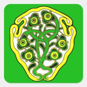 Celtic-Symbol Quadratischer Aufkleber