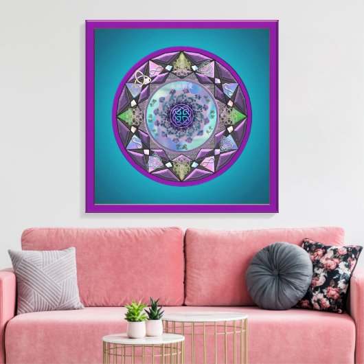 Celtic Symbolic Mandala Leinwanddruck (Insitu (Wohnzimmer))
