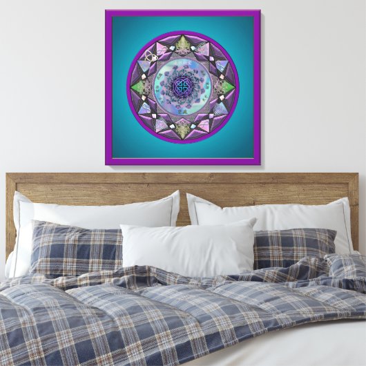 Celtic Symbolic Mandala Leinwanddruck (Insitu (Schlafzimmer))