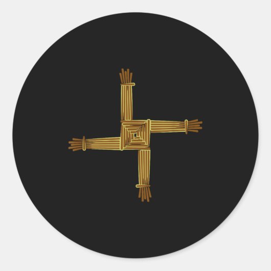 Celtic Symbols Brigid's Cross Celtic Knot Irish Sy Runder Aufkleber (Vorderseite)