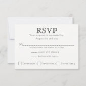 Celtic Thistle Initials - UAWG - Schwarz & Weiß RSVP Karte (Rückseite)