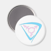 Celtic Trans Symbol weiß Magnet (Vorderseite/Rückseite)