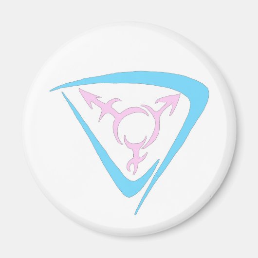 Celtic Trans Symbol weiß Magnet (Vorne)