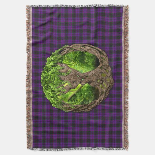 Celtic Tree Clan Laird Tartan Decke (Vorderseite Vertikal)