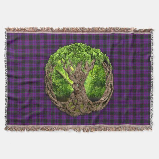 Celtic Tree Clan Laird Tartan Decke (Vorderseite)