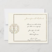 Celtic Tree of Life Gold Save the Date (Vorderseite)