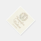 Celtic Tree of Life Gold Thistle Wedding Napkin Serviette (Ecke)