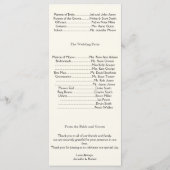 Celtic Tree of Life Gold Wedding Program Programm (Rückseite)