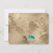 Celtic Tree of Life Gold Wedding rettet das Datum Save The Date (Rückseite)