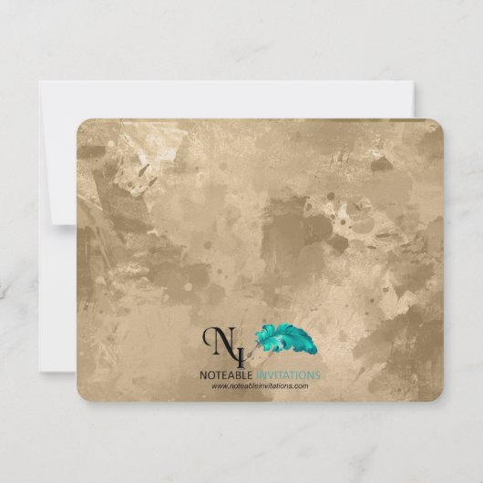 Celtic Tree of Life Gold Wedding rettet das Datum Save The Date (Rückseite)