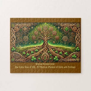 Celtic Tree of Life, Intricate Knüpfarbeit Irish Puzzle