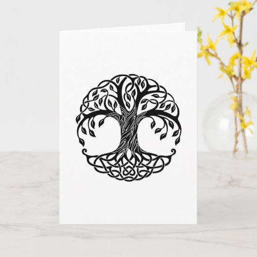 Celtic tree of life karte (Gelbe Blume)