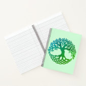 Celtic Tree of Life Spiral Notebook (Green-Blue) Notizblock (Innenseite)