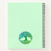 Celtic Tree of Life Spiral Notebook (Green-Blue) Notizblock (Rückseite)