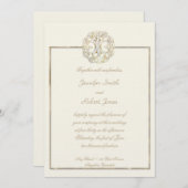 Celtic Tree of Life Thistle Wedding Einladung (Vorne/Hinten)