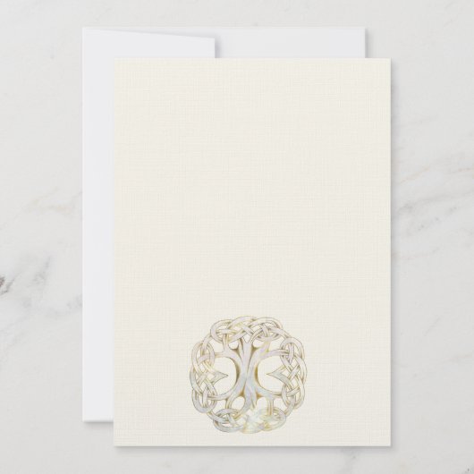 Celtic Tree of Life Thistle Wedding Einladung (Rückseite)