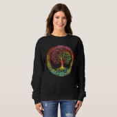 Celtic Tree of Life Tie Dyed Nordic Yggdrasil Viki Sweatshirt (Vorne ganz)