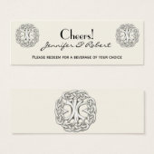 Celtic Tree of Life Wedding Drink Tickets (Vorne & Hinten)