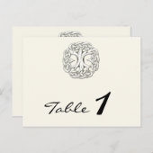 Celtic Tree of Life Wedding Tischnummer (Vorne/Hinten)