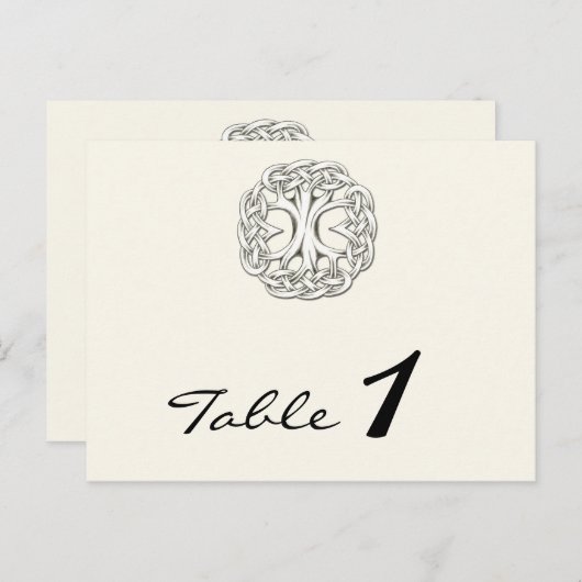 Celtic Tree of Life Wedding Tischnummer (Vorne/Hinten)