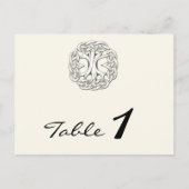 Celtic Tree of Life Wedding Tischnummer (Vorderseite)
