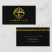 Celtic Tree of life - Yggdrasil - Emerald Green Visitenkarte (Vorne/Hinten)