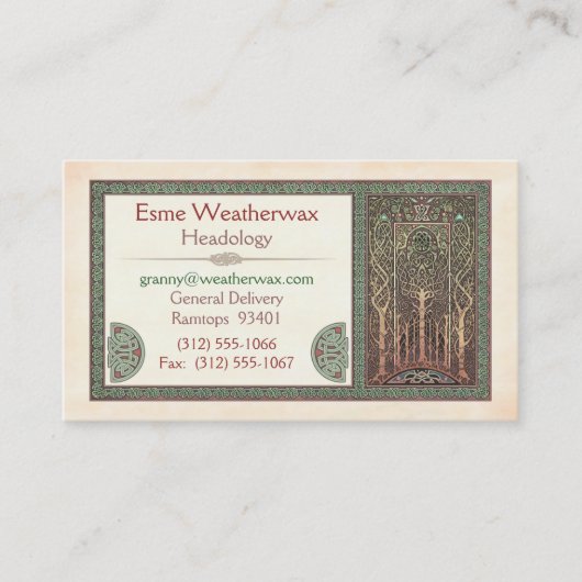 Celtic Trees Design Business Cards Visitenkarte (Vorderseite)