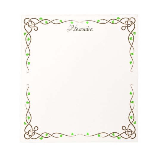 Celtic Trellis Notizblock (Vorderseite)