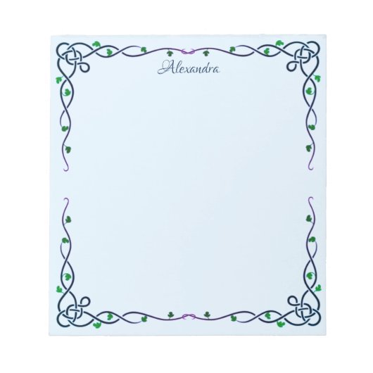 Celtic Trellis Notizblock (Vorderseite)