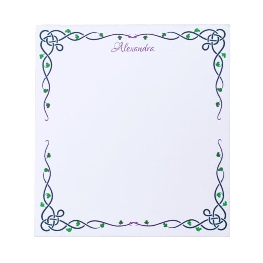 Celtic Trellis Notizblock (Vorderseite)