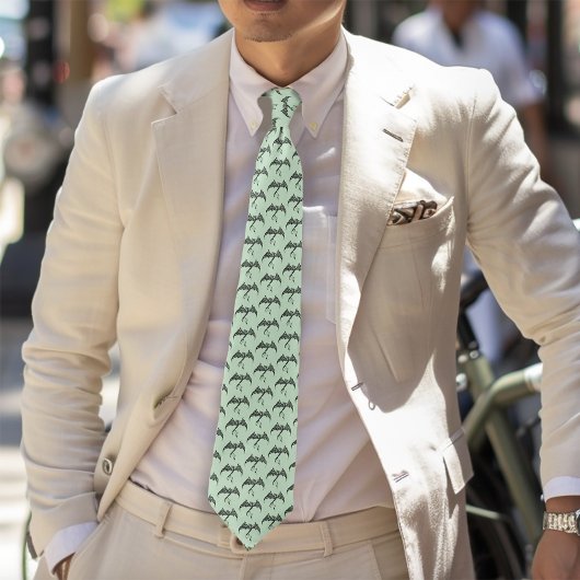 Celtic Tribal Dragon Black Green Krawatte