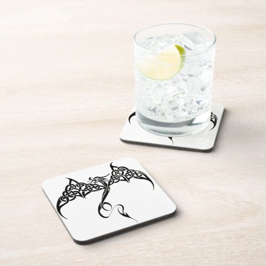 Celtic Tribal Dragon Getränkeuntersetzer (Rechte Seite)