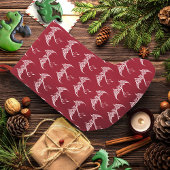 Celtic Tribal Dragon Red White Kleiner Weihnachtsstrumpf