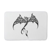 Celtic Tribal Dragon Schwarz-weiß Badematte (Vorderseite)