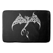 Celtic Tribal Dragon Schwarz-weiß Badematte (Vorderseite)