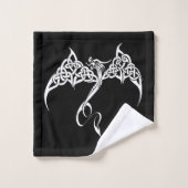 Celtic Tribal Dragon Schwarz-weiß Badhandtuch Set (Waschlappen)
