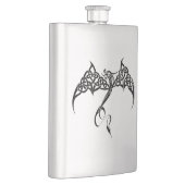 Celtic Tribal Dragon Schwarz-weiß Flachmann (Rechts)