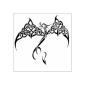 Celtic Tribal Dragon Schwarz-weiß Gummistempel (Prägung)