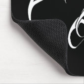 Celtic Tribal Dragon Schwarz-weiß Mousepad (Ecke)