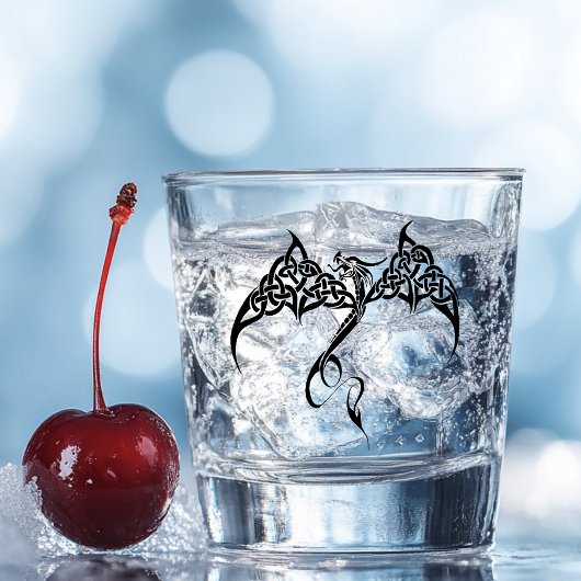 Celtic Tribal Dragon Schwarz-weiß Schnapsglas