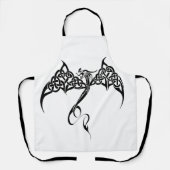 Celtic Tribal Dragon Schwarz-weiß Schürze (Vorderseite)