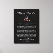Celtic Trinity kennt Irish Wedding Vows Handfasts Leinwanddruck (Vorderseite)