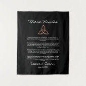 Celtic Trinity kennt Irish Wedding Vows Handfasts Wandteppich (Vorderseite)