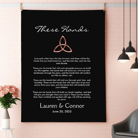 Celtic Trinity kennt Irish Wedding Vows Handfasts Wandteppich