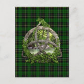 Celtic Trinity Knot and Clan MacAlpine Tartan Postkarte (Vorderseite)
