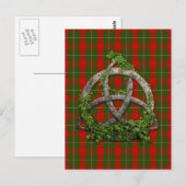 Celtic Trinity Knot and Clan MacGregor Tartan Postkarte (Vorne/Hinten)
