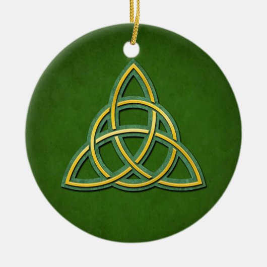 Celtic Trinity Knot oder Triquetra Keramik Ornamen Keramik Ornament (Vorne)